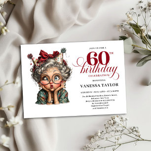 Modelo de Convite de Aniversário de 60 Anos da Fun