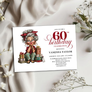 Modelo de Convite de Aniversário de 60 Anos para S