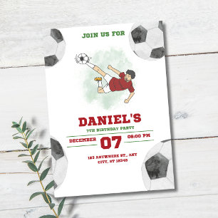 Modelo de Convite de Aniversário de Futebol