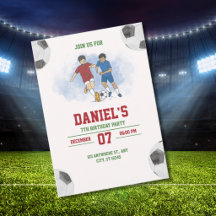 Modelo de Convite de Aniversário de Futebol para M
