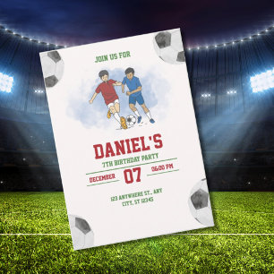 Modelo de Convite de Aniversário de Futebol para M
