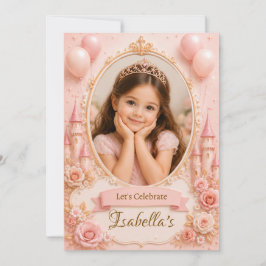 Modelo de Convite de Aniversário de Princesa (CUST