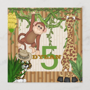 Modelo de Convite de Aniversário do Safari 5