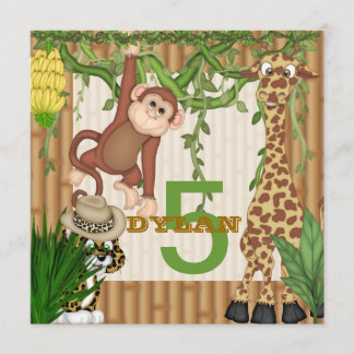 Modelo de Convite de Aniversário do Safari 5
