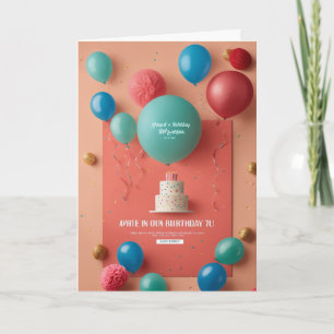 modelo de convite de aniversário simplista