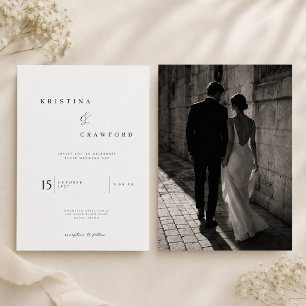 Modelo de Convite de Casamento com E comercial Ele