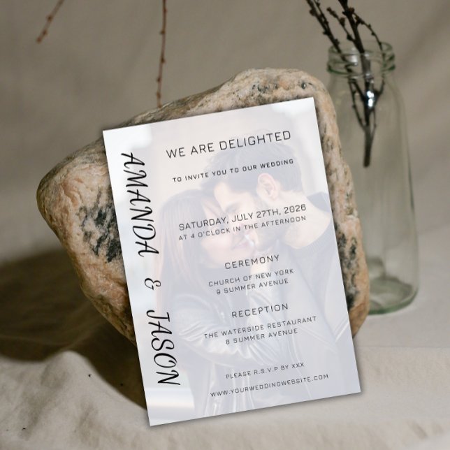 Modelo de Convite de Casamento com Slots de Foto (Criador carregado)