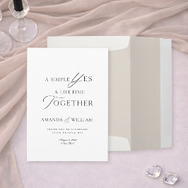 Modelo de Convite de Casamento com Tipografia Mini