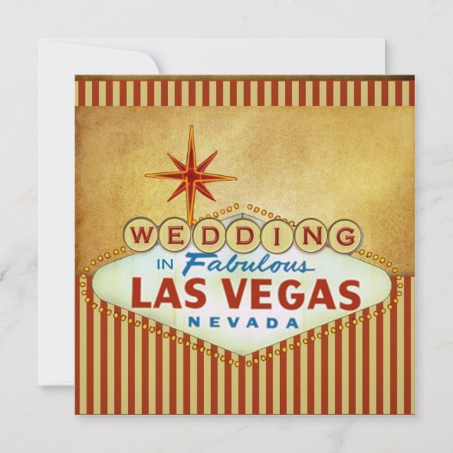 Modelo de Convite de Casamento de Las Vegas (Frente)