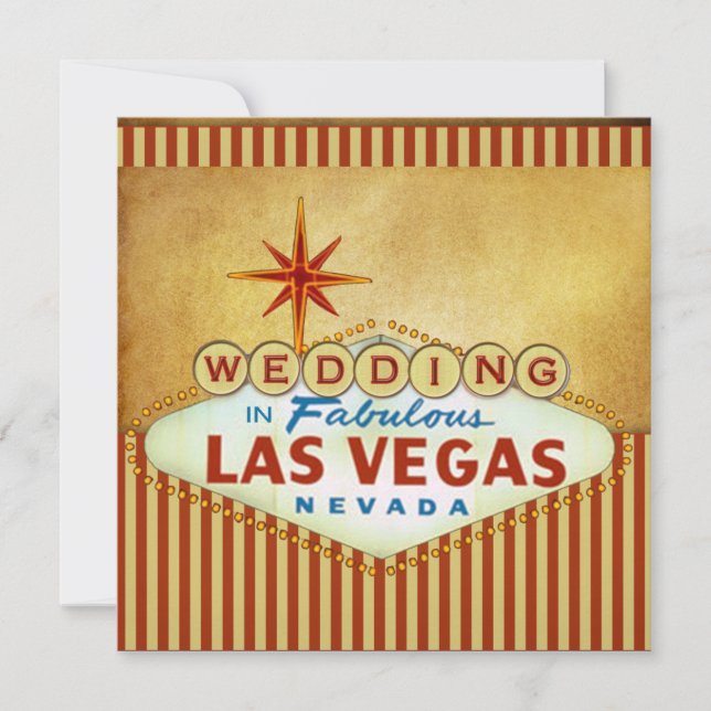 Modelo de Convite de Casamento de Las Vegas (Frente)