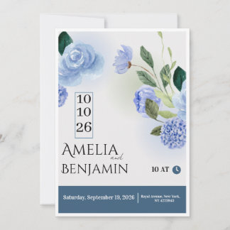 Modelo de Convite de Casamento Elegante | Flora Lu
