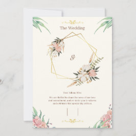 Modelo de Convite de Casamento Elegante Personaliz