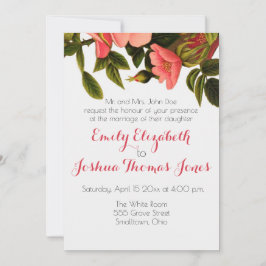 Modelo de Convite de Casamento Flor Personalizada