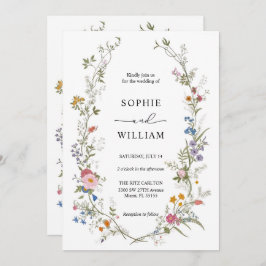 Modelo de Convite de Casamento Flor Silvestre, Imp