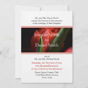 Modelo de Convite de Casamento Floral