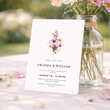 Modelo de Convite de Casamento Floral de Belas Art