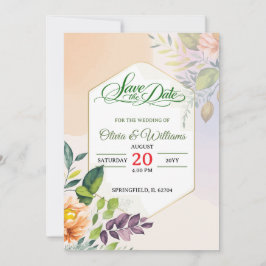 Modelo de Convite de Casamento Floral Elegante