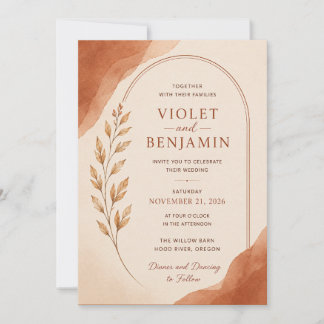 Modelo de Convite de Casamento Floral Elegante