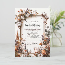 Modelo de Convite de Casamento Floral Elegante