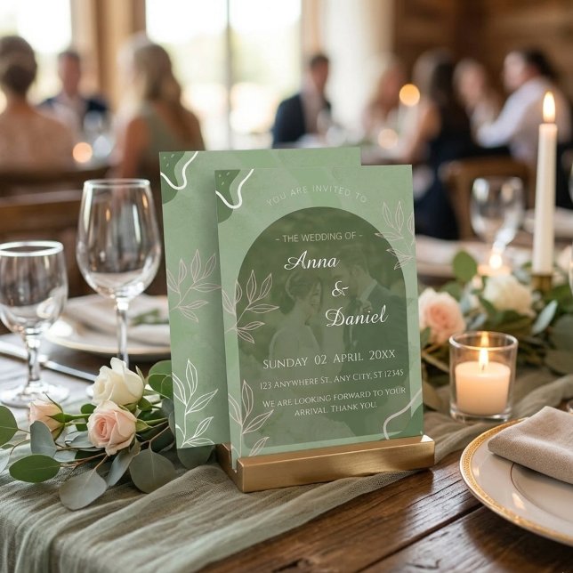 Modelo de Convite de Casamento Floral Elegante (Criador carregado)