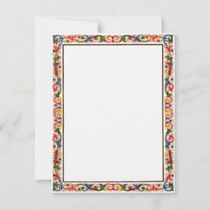 Modelo de Convite de Casamento Floral Italiano Ant