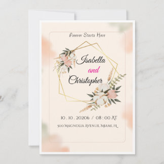 Modelo de Convite de Casamento Luxuoso e Elegante