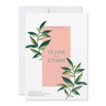 Modelo de Convite de Casamento Minimalista e Elega