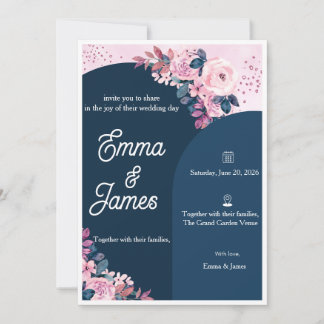 Modelo de Convite de Casamento Minimalista Elegant