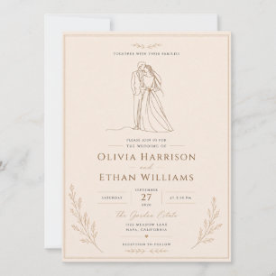 Modelo de Convite de Casamento Minimalista Elegant