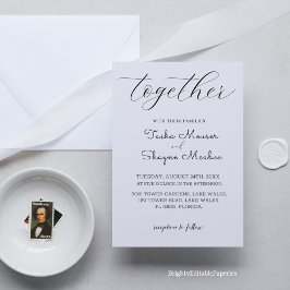 Modelo de Convite de Casamento Minimalista Elegant