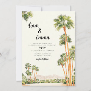 Modelo de Convite de Casamento Palm Springs