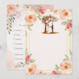 Modelo de Convite de Casamento Personalizável e Ed