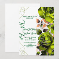 Modelo de Convite de Casamento Rosa Cremoso | Impr
