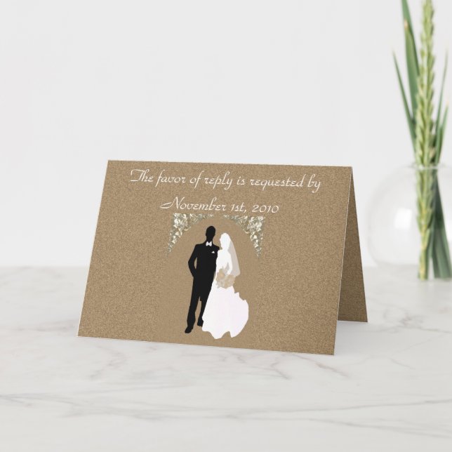 Modelo de Convite de Casamento RSVP (Frente)