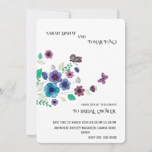 Modelo de Convite de Casamento Wildflower para Imp