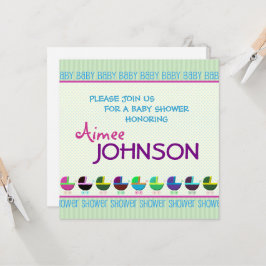 Modelo de Convite de chá de fraldas