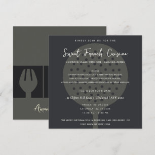 MODELO DE CONVITE DE COZINHAR DE FORK DE COLHER PR