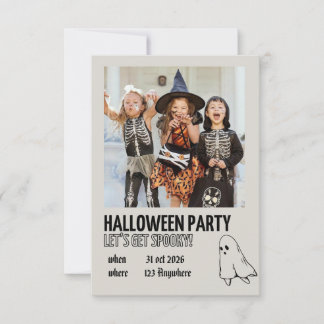 Modelo de Convite de Festa de Halloween para Crian