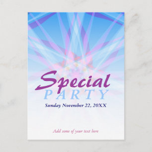 Modelo de convite de festa especial em postal
