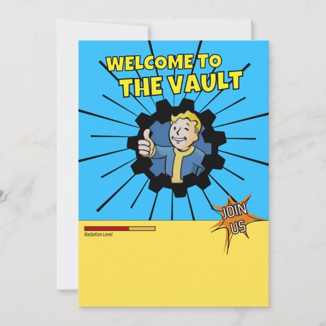 Modelo de Convite de Festa Fallout (Frente)