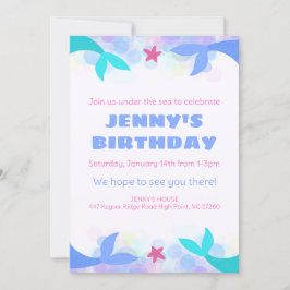 Modelo de Convite de Festa Submarina para Crianças