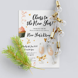 Modelo de Convite de festas Brunch de Ano Novo