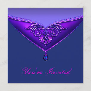 Modelo de Convite de festas de Ocasião Roxo