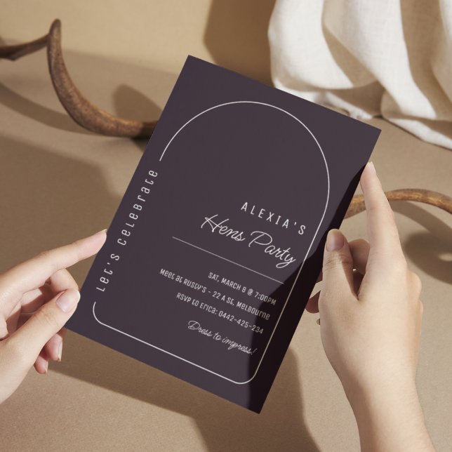 Modelo de Convite de festas Simples Boho Black Hen (Criador carregado)