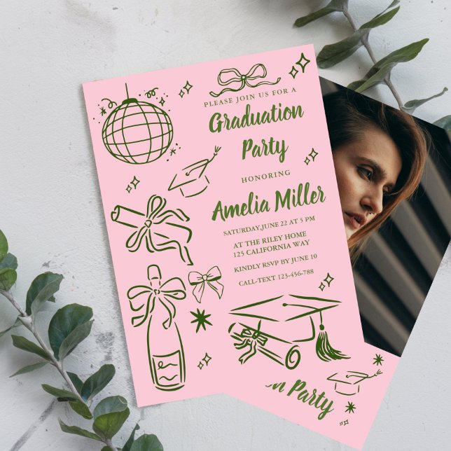 Modelo de Convite de Formatura do Ensino Médio Des (Criador carregado)