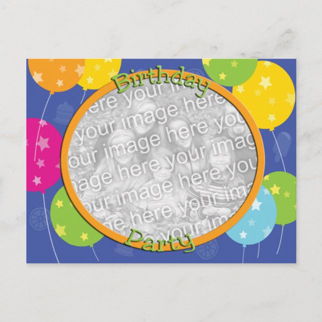 Modelo de Convite de Fotografia de festa de aniver (Frente)