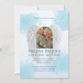 Modelo de Convite de Memorial – Design Anjo