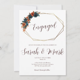 Modelo de Convite de Noivado Laranja Cheiro Queima