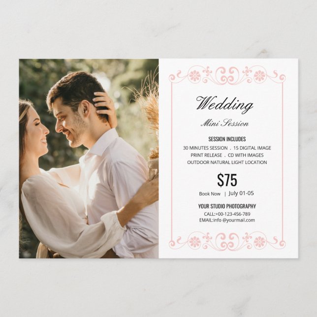 Modelo de Convite de Noivado Save the Date (Frente)