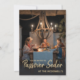 Modelo de Convite de Seder de Páscoa com Foto da F